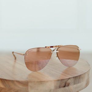 DIFF EyewearTahoe Brushed Gold Bronze Mirror